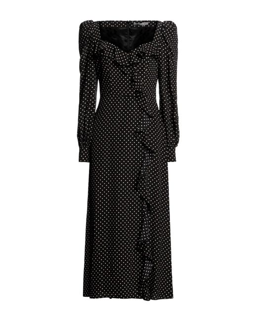 Alessandra Rich Black Midi Dress
