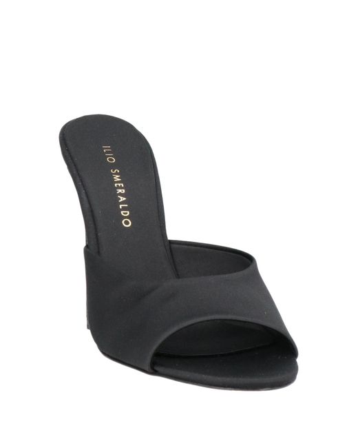 Ilio Smeraldo Black Sandals