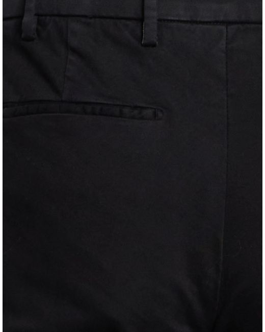 Michael Coal Black Pants Cotton, Elastane for men