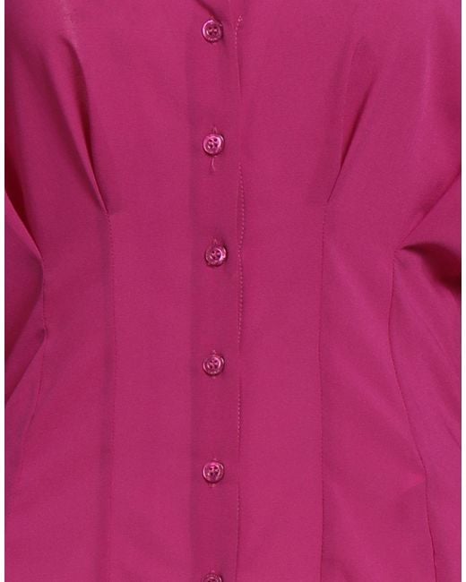 SIMONA CORSELLINI Pink Shirt Polyester, Elastane