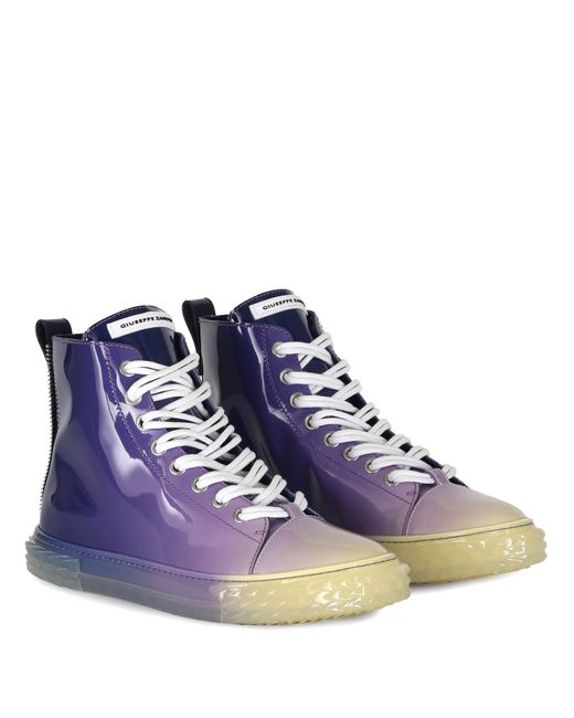 Giuseppe Zanotti Glänzende Sneakers mit Farbverlauf in Purple für Herren