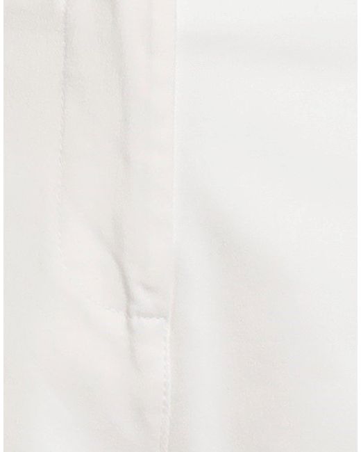 Alpha Studio White Pants Cotton, Elastane