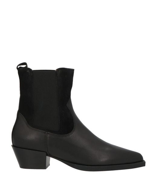 COPENHAGEN Black Ankle Boots Leather