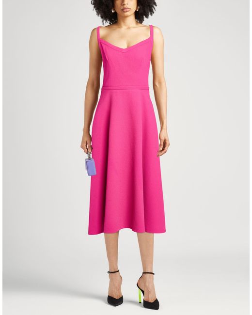 Emilia Wickstead Pink Midi Dress