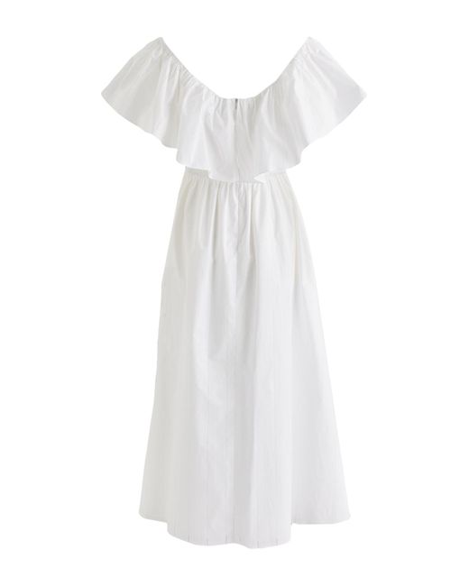 Adam Lippes White Midi Dress