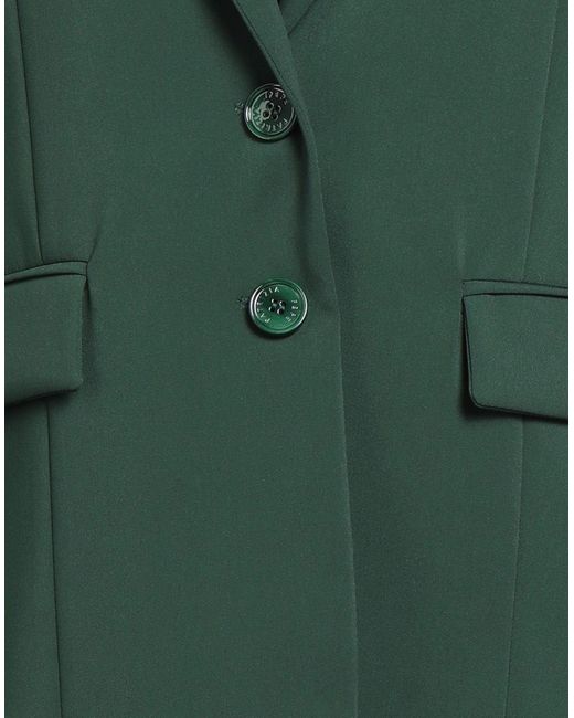 Patrizia Pepe Green Blazer Polyester, Elastane