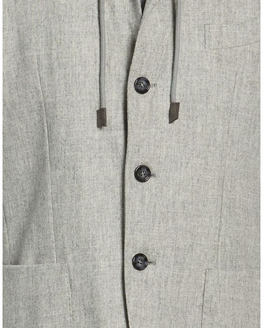 Barba Napoli Gray Blazer Wool for men