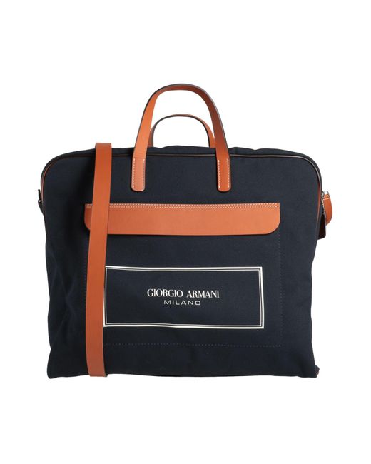 Giorgio Armani Blue Duffel Bags for men