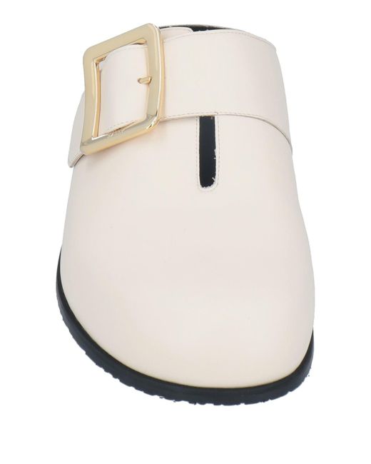 Bally White Mules & Clogs