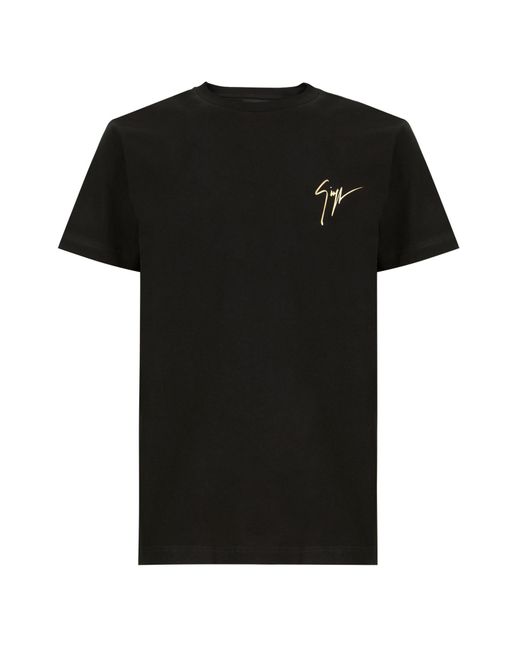 T-shirt di Giuseppe Zanotti in Black da Uomo
