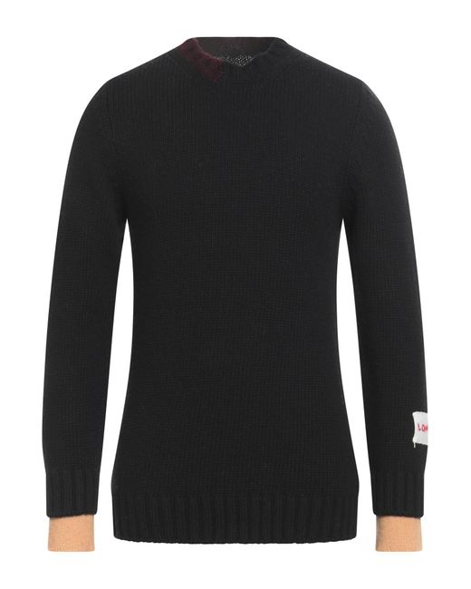 Longo Black Sweater Wool, Viscose, Polyamide, Cashmere for men