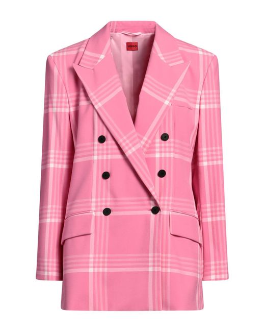 HUGO Pink Blazer Polyester, Viscose, Elastane