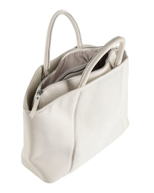 Fabiana Filippi White Ivory Handbag Leather, Lambskin, Ecobrass
