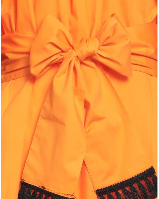 Clips Orange Midi Dress
