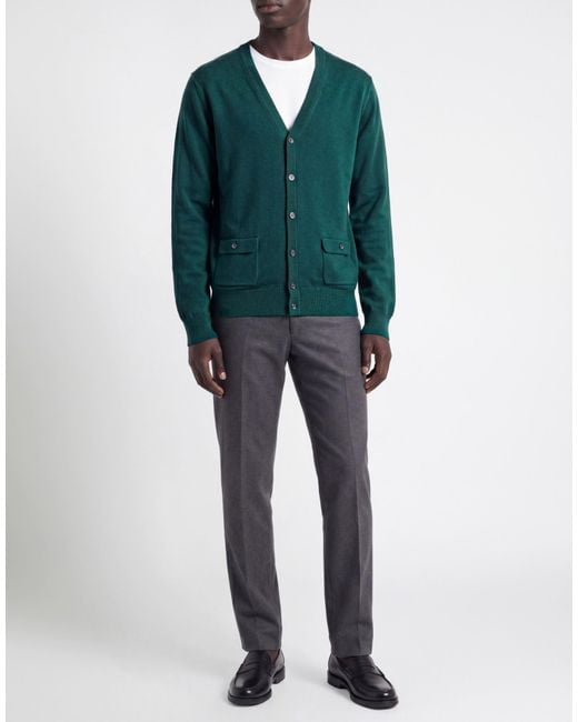 Dolce & Gabbana Green Cardigan Cashmere for men