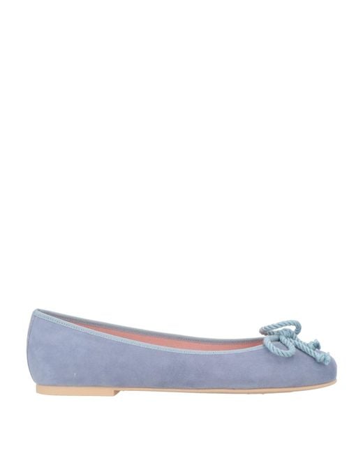 Pretty Ballerinas Blue Ballet Flats