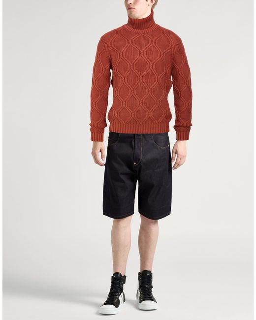 Moorer Red Turtleneck Wool for men