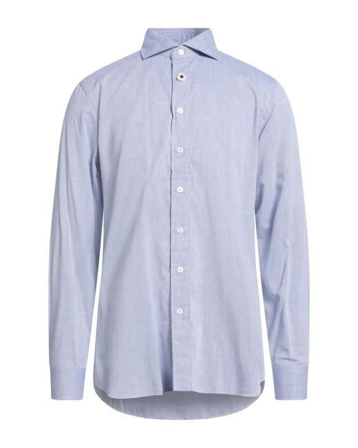 Lardini Blue Sky Shirt Cotton, Wool for men
