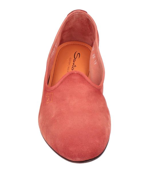 Santoni Red Loafers for men
