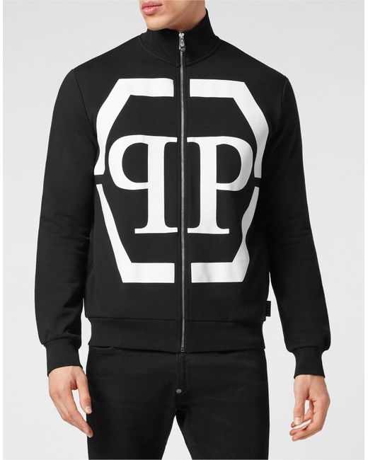 Philipp Plein Sweatshirt mit Hexagon-Print in Black für Herren