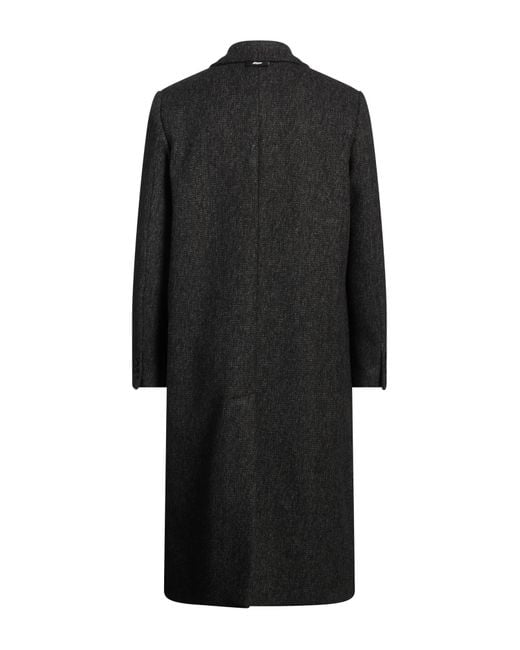 MSGM Black Coat Wool, Polyamide, Acrylic, Polyester for men