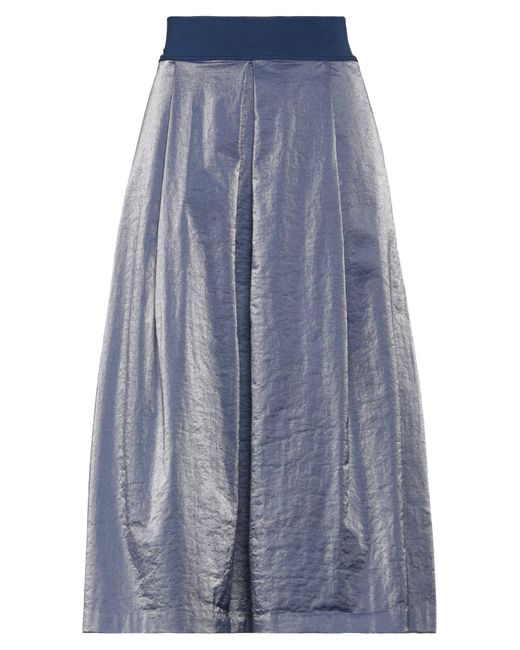 European Culture Blue Midi Skirt