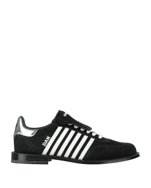 DSquared² Black Lace-Up Shoes Calfskin for men