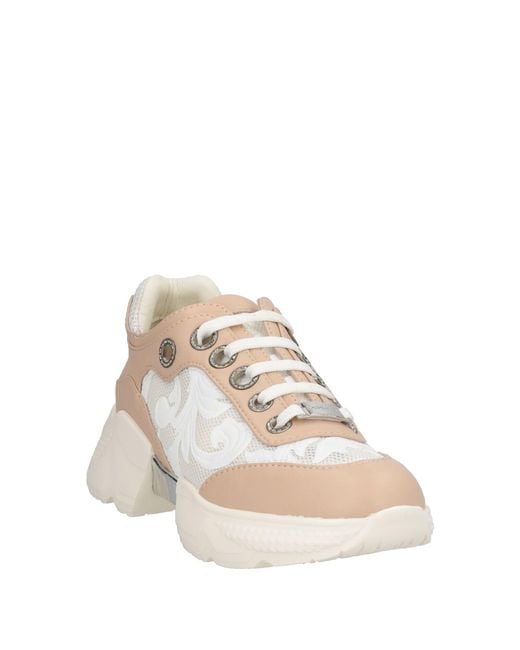 Baldinini Natural Blush Sneakers Textile Fibers, Leather