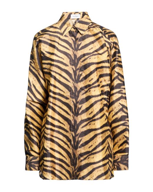 Ferragamo Metallic Shirt Silk