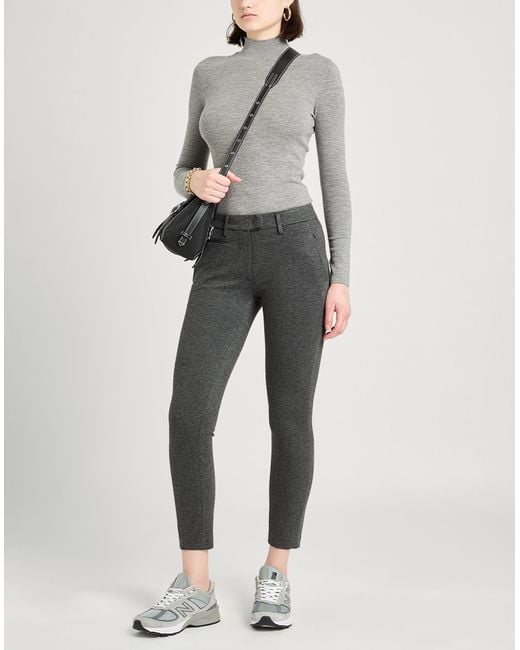 Dondup Gray Lead Pants Viscose, Polyamide, Elastane