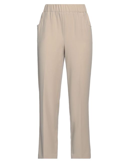 Via Masini 80 Natural Pants Polyester, Elastane