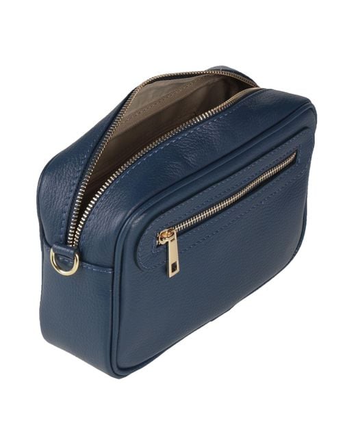Laura Di Maggio Blue Cross-Body Bag Leather