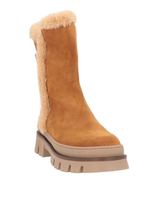 Pollini Brown Ankle Boots Leather
