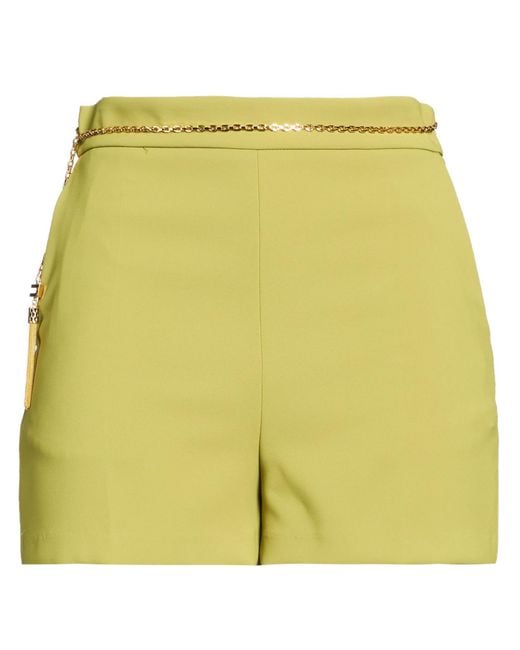 Elisabetta Franchi Yellow Shorts & Bermuda Shorts Polyester, Elastane