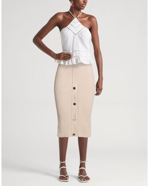 ViCOLO Natural Midi Skirt Viscose, Polyamide, Wool, Cashmere
