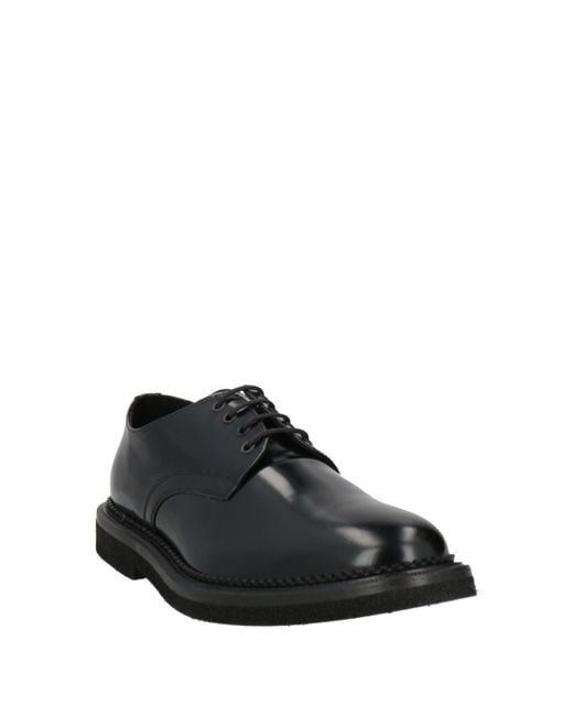 Antica Cuoieria Black Lace-Up Shoes Leather for men