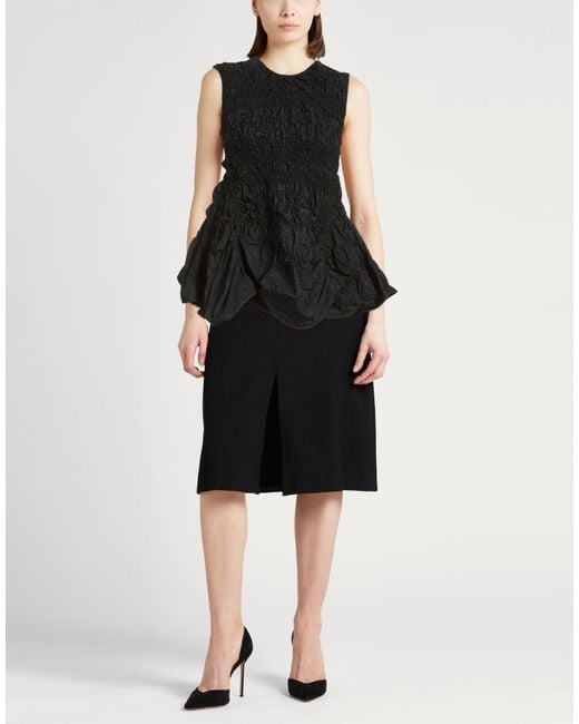 CECILIE BAHNSEN Black Top Recycled Polyester, Cotton, Elastane, Polyamide