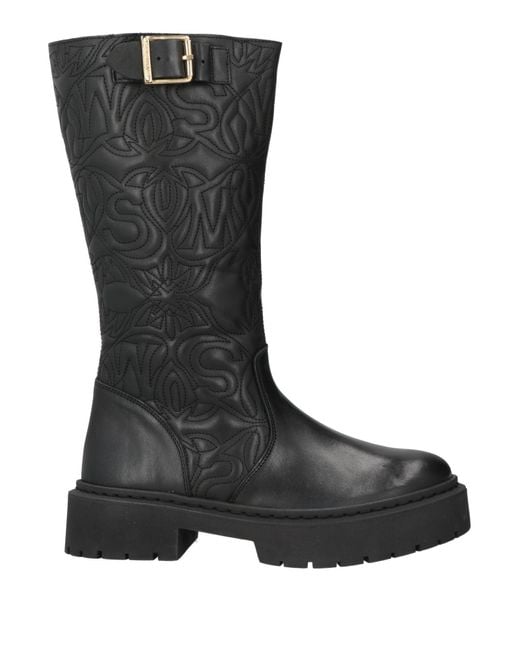 Steve Madden Black Boot Leather