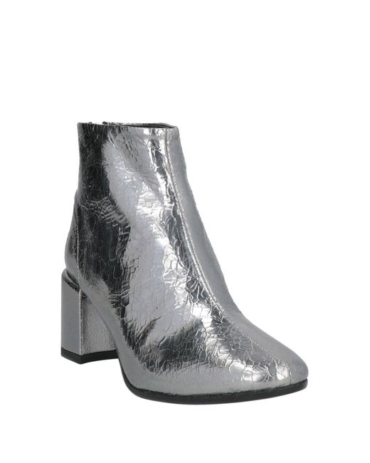Halmanera Gray Ankle Boots Leather
