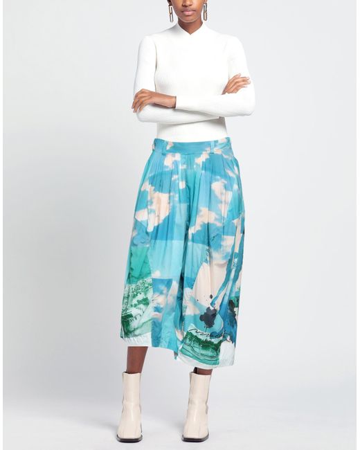 Malloni Blue Cropped Trousers