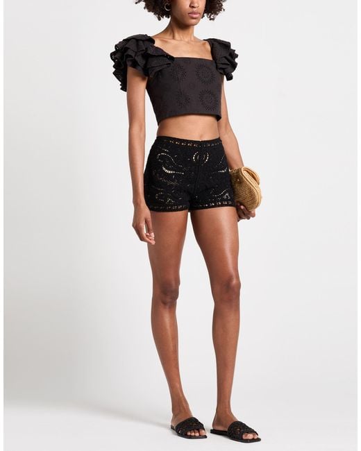 Twinset Black Shorts & Bermuda Shorts