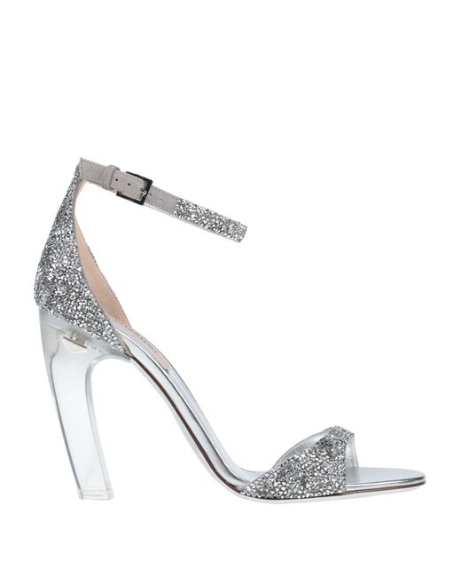 valentino sandals silver