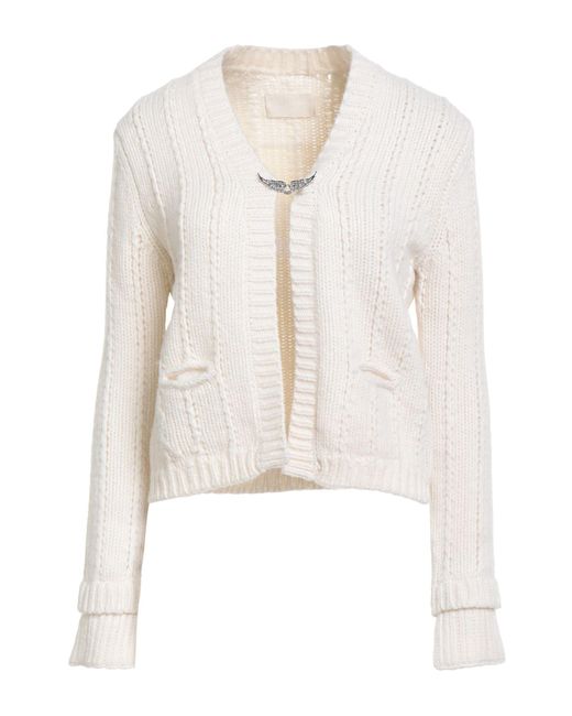 Zadig & Voltaire White Cream Cardigan Merino Wool