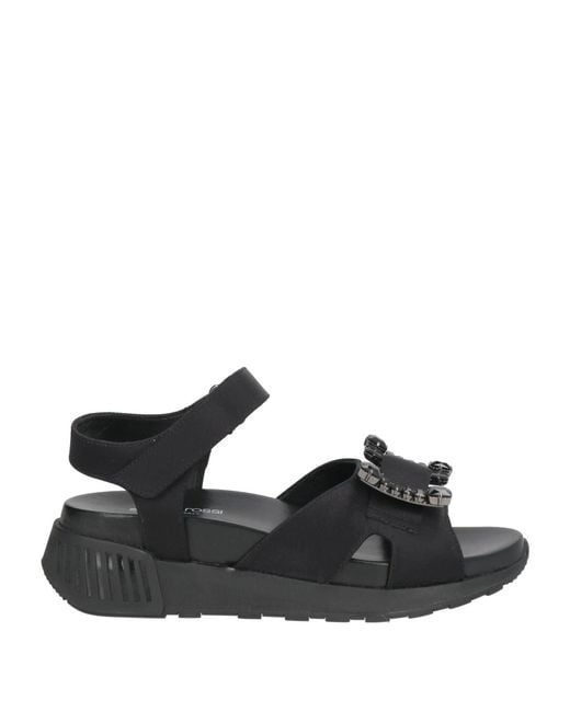 Sergio Rossi Black Sandals Textile Fibers