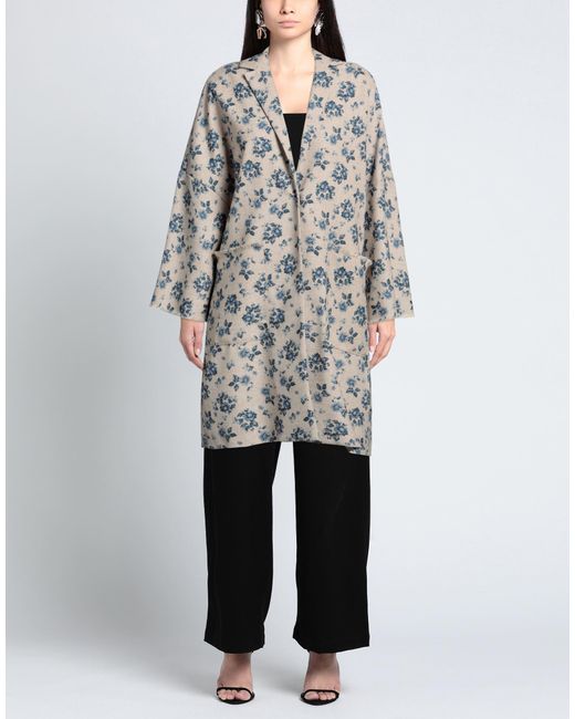 Semicouture Gray Overcoat & Trench Coat