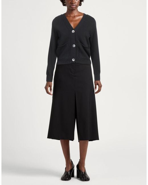 Alpha Studio Black Cardigan Cotton, Polyamide