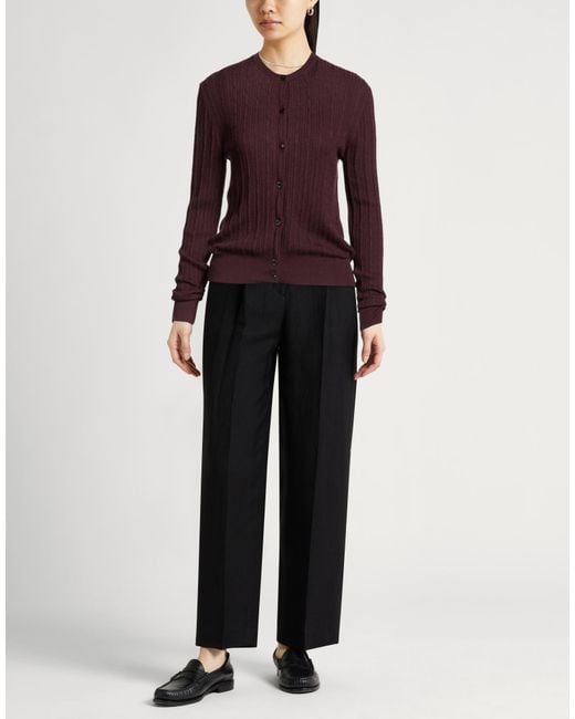 Agnona Purple Cardigan Cashmere, Silk