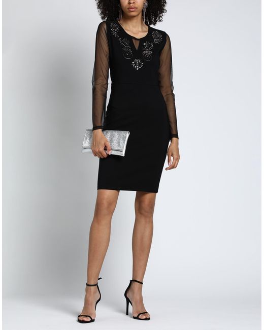 Boutique De La Femme Black Midi Dress