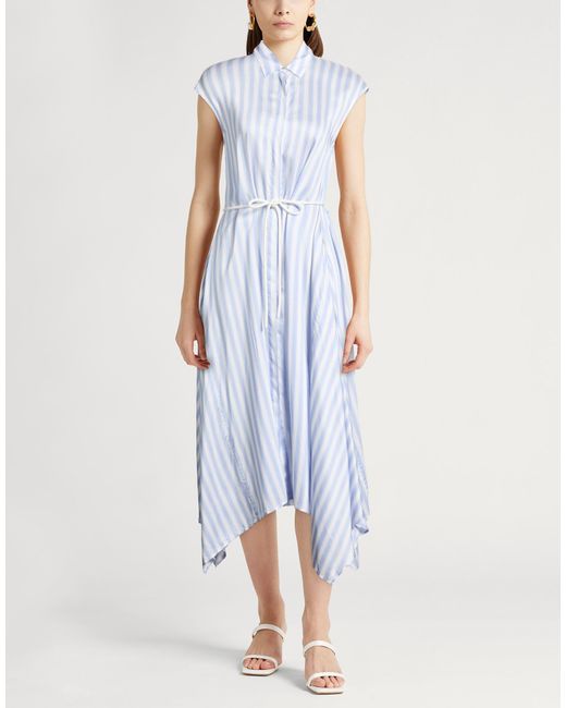Peserico Blue Sky Midi Dress Viscose, Silk