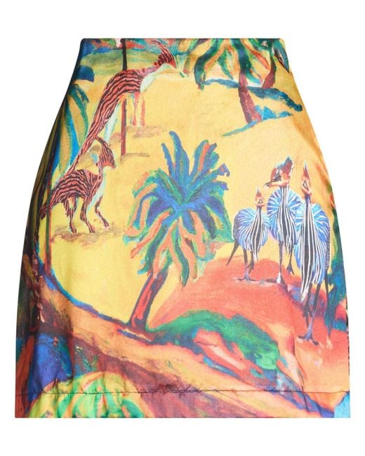 Mini-Jupe Stella Jean en coloris Yellow